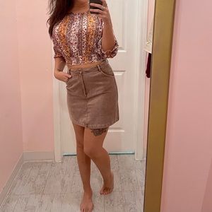 Brown corduroy skirt